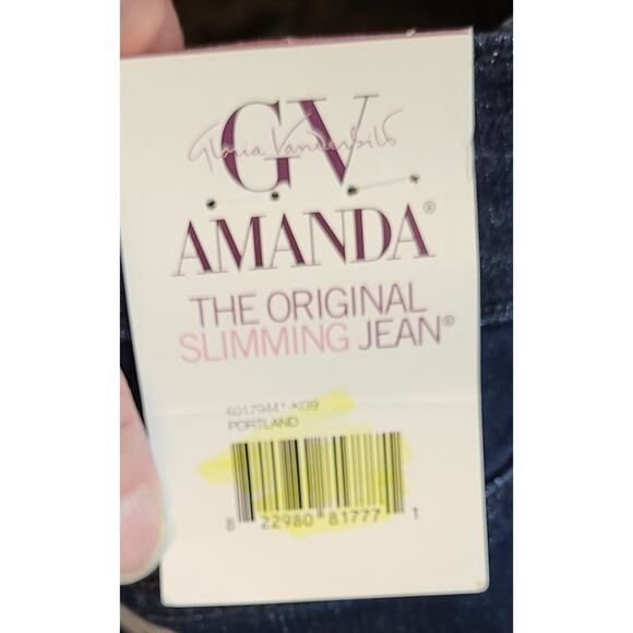 Gloria Vanderbilt Amanda Denim Blue Jeans Size 14S Stretch Slimming Jean - Picture 8 of 12